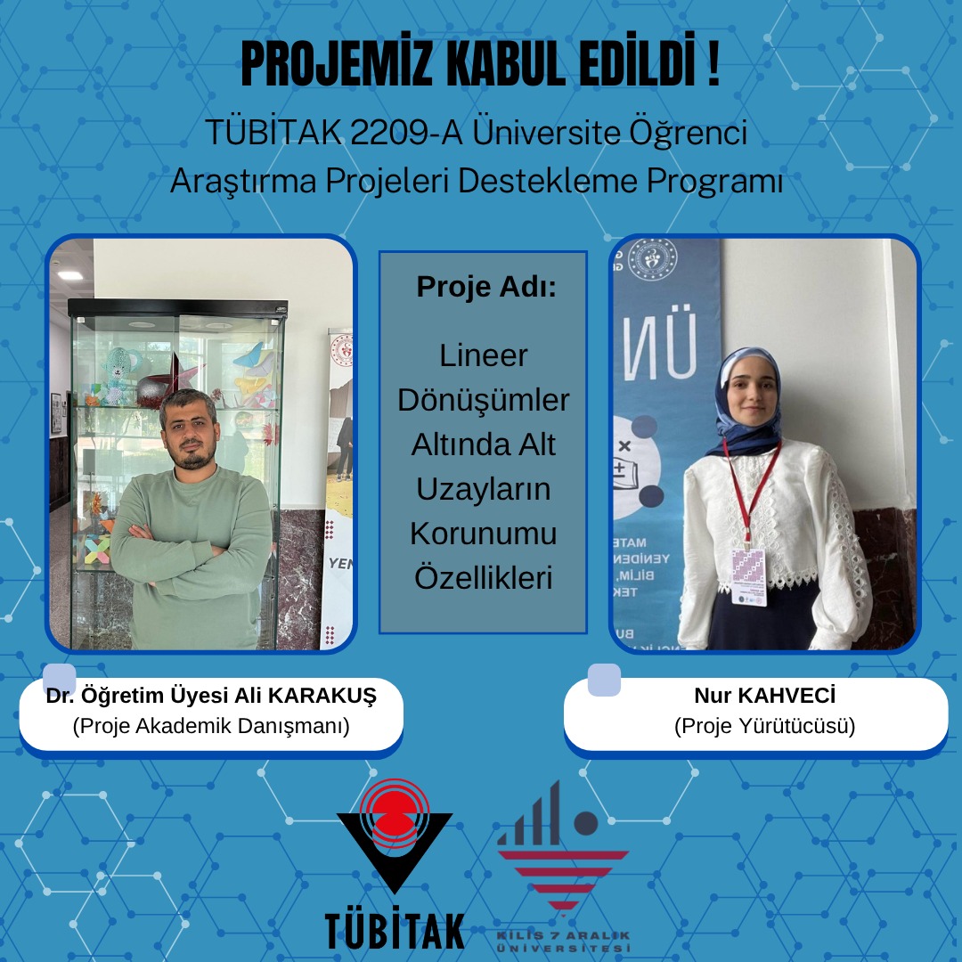 TÜBİTAK 2209-A Projemiz Desteklenmeye Hak Kazandı